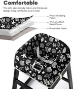 Mamatepe Baby High Chair Cover, Restaurant Seat Liner | Black - Image 6