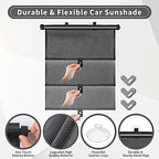Sfee Car Window Shade for Side Windows, 2 Pack Sun Shade Retractable for Car - Image 4