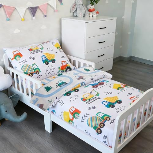 NTBED 4 Pieces Construction Toddler Bedding Set - Image 2