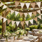 G2PLUS Pre-Strung Triangle Pennant Banner Decorative Flag Garland 60PCS - Image 6