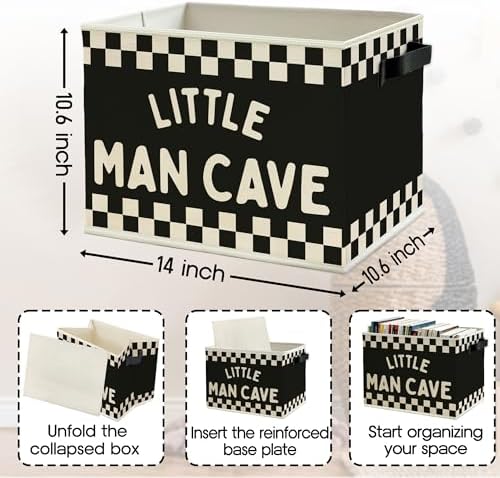 Little Man Cave Boys Storage Bins Box - Image 6