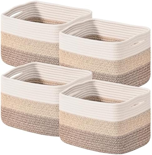 ICERZCZ Shelf Baskets for Organizing, Storage Baskets for Shelves, Woven by ICERZCZ