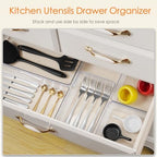 Criusia Drawer Organizer, 18 Pack Large Clear Plastic Kitchen Drawer Organizers - Image 4