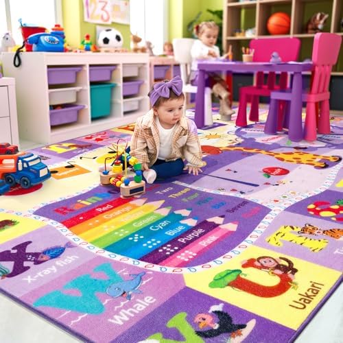 BENRON 7x10 Playroom Rug for Kids Washable, PlayMat - Image 6