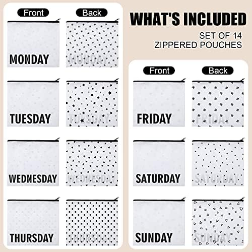 Oudain 14 Pcs Kids Packing Cubes of Week Baby Travel Organizer Pouches - Image 3