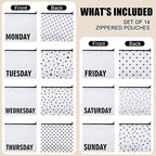 Oudain 14 Pcs Kids Packing Cubes of Week Baby Travel Organizer Pouches - Image 3