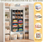 5 Tier Hanging Closet Organizer, 14 Compartments Dual Row Storage - Image 6
