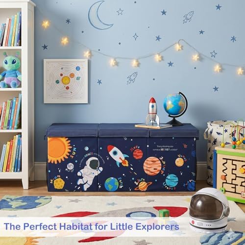 Toy Box with Adjustable Divider Large Toy Chest Storage - Image 5