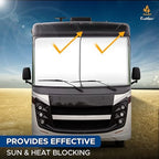 EcoNour 2-Piece Foldable RV Windshield Sun Shade, UV & Heat Protection - Image 3
