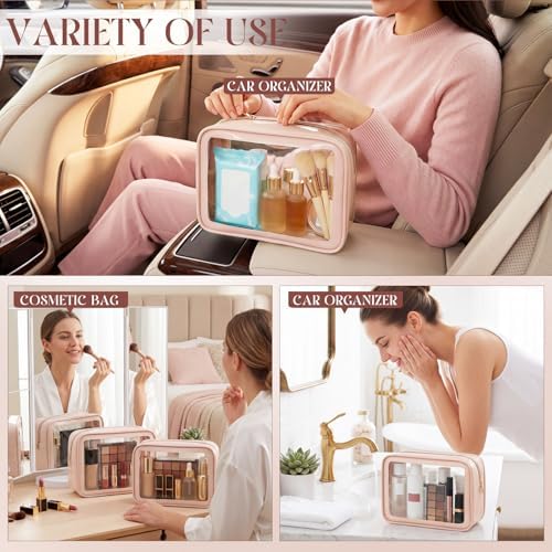 Hsei 12 Pcs Clear Makeup Bags Diaper Bag Organizer Travel Toiletry Bags - Image 6