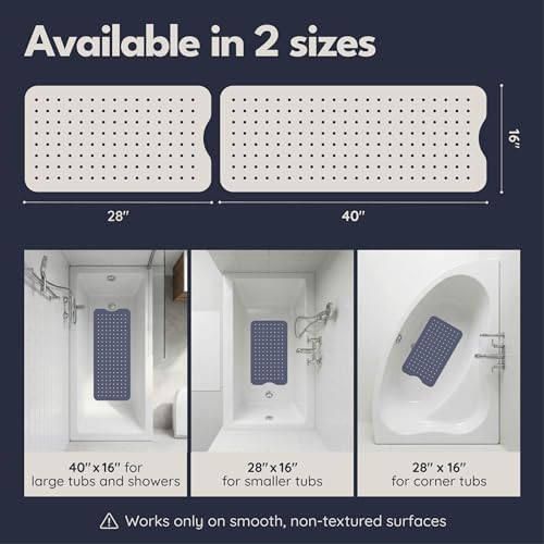 homerella Bathtub Mat Non-Slip Kids 39.3 x 15.7 Baby Bath Mat Anti-Mold - Image 6
