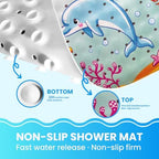 Baby Bath Tub Mat, 40 x 16 Inch Extra Large Non Slip Kids Cartoon Bathtub - Image 3