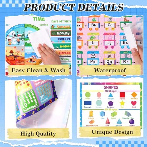 Mifoci 8 Pcs Educational Placemats - Image 4