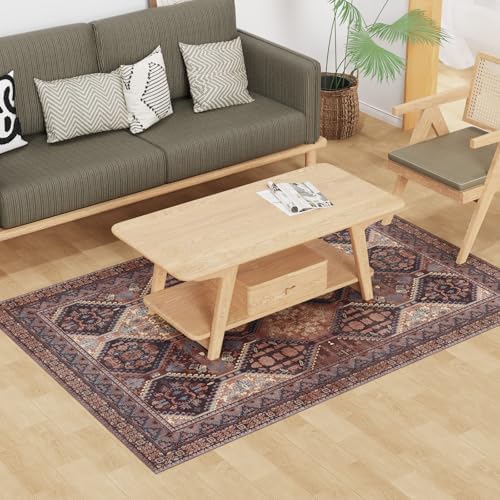 Floor Mat for Home 4×6ft, Easy Clean Plastic Rug-Like Pattern Area Mat for by ZPAIAreaFloorProtector