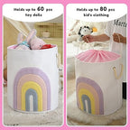 Pink Baby Hamper, XL Canvas 58L Laundry Basket - Image 2