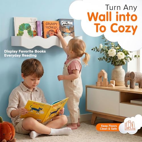 Ovalo Nursery Book Shelves Set of 2 - Image 3