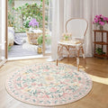 Wonnitar Washable Round Rugs 6ft, Boho Soft Ultra-Thin Circular Carpets by Wonnitar