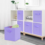 EBIGIC purple storage bins 9.0"x7.5"x7.5", Mini Storage Box Fabirc Foldable - Image 6