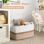 Goodpick Large Woven Rope Blanket Basket - Image 2