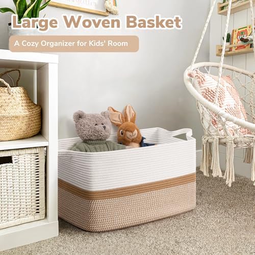 Goodpick Large Woven Rope Blanket Basket - Image 2