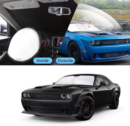 TINGLU Sun Shade for Dodge Challenger 2015-2023 Coupe, SRT Hellcat, TA Coupe - Image 6