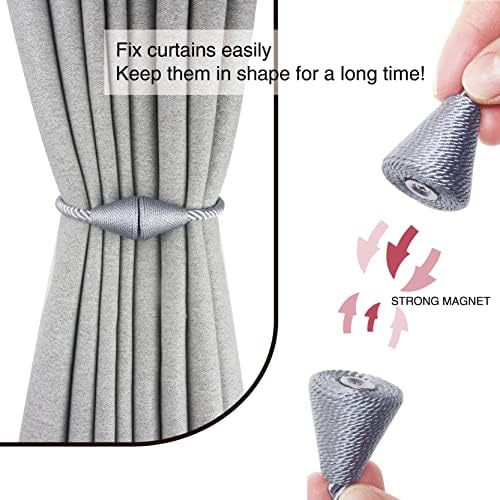 Magnetic Curtain Tiebacks Rope Decorative Holdbacks - Image 2