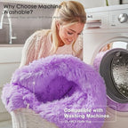 OLANLY 2x3 Machine Washable Small Bedside Rug, Soft Fluffy Shaggy Entryway - Image 2