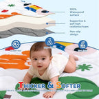 RONGFA Baby Play Mat for Floor, Playpen Mat for Toddlers Infant Kids, Machine - Image 3