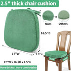 2.5" Thick Chair Cushions for Dining Chair, Corduroy Foam Kitchen Chair Pads - Image 2