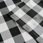 Hiasan Black and White Buffalo Plaid Curtains Valances, 52W x 18L, 1 Panel - Image 5