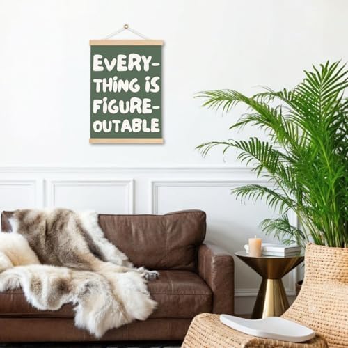 DNEULYR Everything is Figureoutable Inspirational Wall Art Poster Framed - Image 5