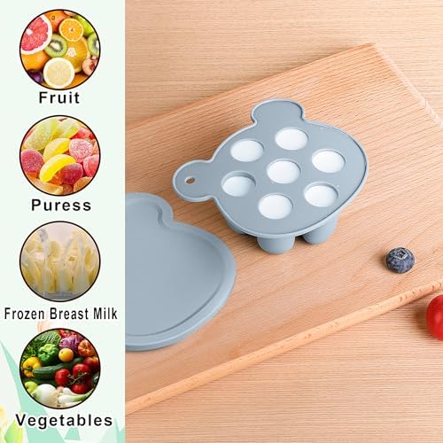 3-in-1 Baby Food & Fruit Feeder Set – Breastmilk Popsicle Mold - Image 5