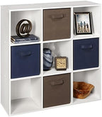 ClosetMaid 9 Cube Laminated Wood Reversible Stackable Open Bookcase Display - Image 4