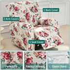 NILUOH Stretch Recliner Covers 4 Piece, Non-Slip Lazy Boy Chair Covers - Image 2
