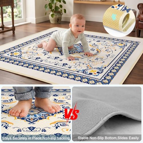Splat Mat for Under High Chair Waterproof Non Slip Floor Mat for Baby - Image 3