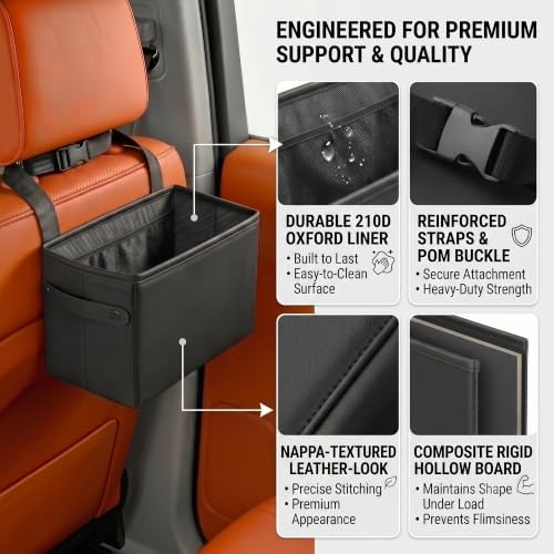 Car Seat Back Organizer, Hanging Leather Storage Caddy Kids - Image 4