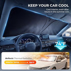 DooGooCoo Windshield Sun Shade for Honda Accord 2023-2025 2026 Sunshade for Car - Image 3