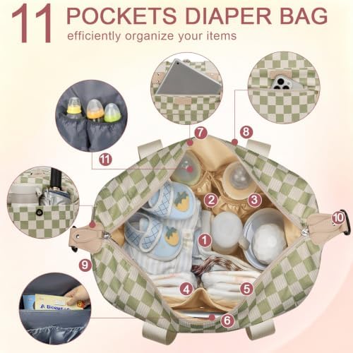 Pritent Diaper Bag Tote Waterproof Maternity Baby Bags - Image 4
