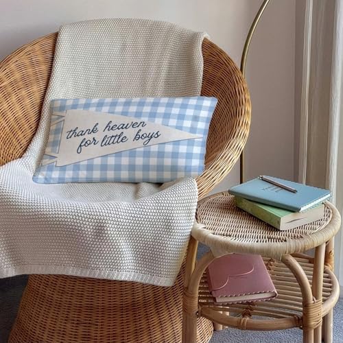 Thank Heaven for Little Boys 12x20 Pillow Cover, Boy Nursery Decor - Image 4