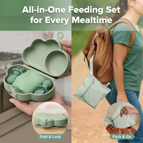 Haakaa Silicone Baby Travel Feeding Set - Image 3