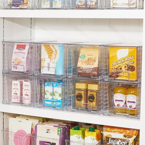 Vtopmart 4 Pack Stackable Clear Pantry Storage Drawers - Image 4