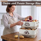 Marsui 2 Pcs Potato and Onion Storage Baskets - Image 3