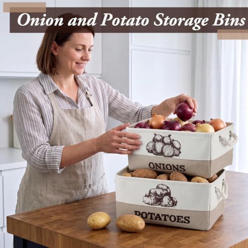 Marsui 2 Pcs Potato and Onion Storage Baskets - Image 3
