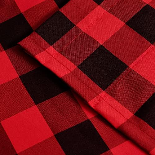 Hiasan Buffalo Plaid Curtains Valances, 60W x 18L, 1 Panel - Image 5
