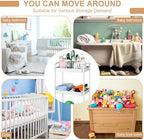 Barydat Baby Diaper Caddy Cart, 4-Tier Rolling Cart - Image 6