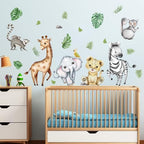 Watercolor Jungle Animal Decals - Image 4