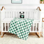 Yurhap Checkered Baby Blanket Fleece Baby Blankets - Image 3