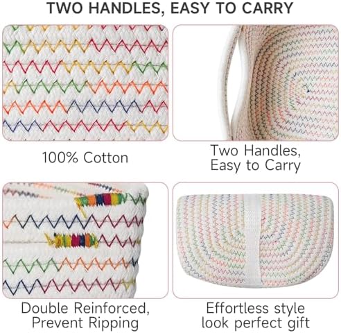 3 Pack Small Storage Baskets for Organizing, 11.8×7.8×5.1" - Image 6
