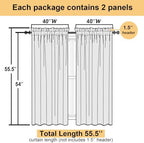 Lecloud Leia Dark Gold Sheer Curtains 54 Inch Length 2 Panels, Light Reducing - Image 4