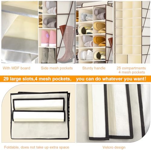 Hanging Shoe Organizer for Closet-Collapsible Storage Rack - Image 6